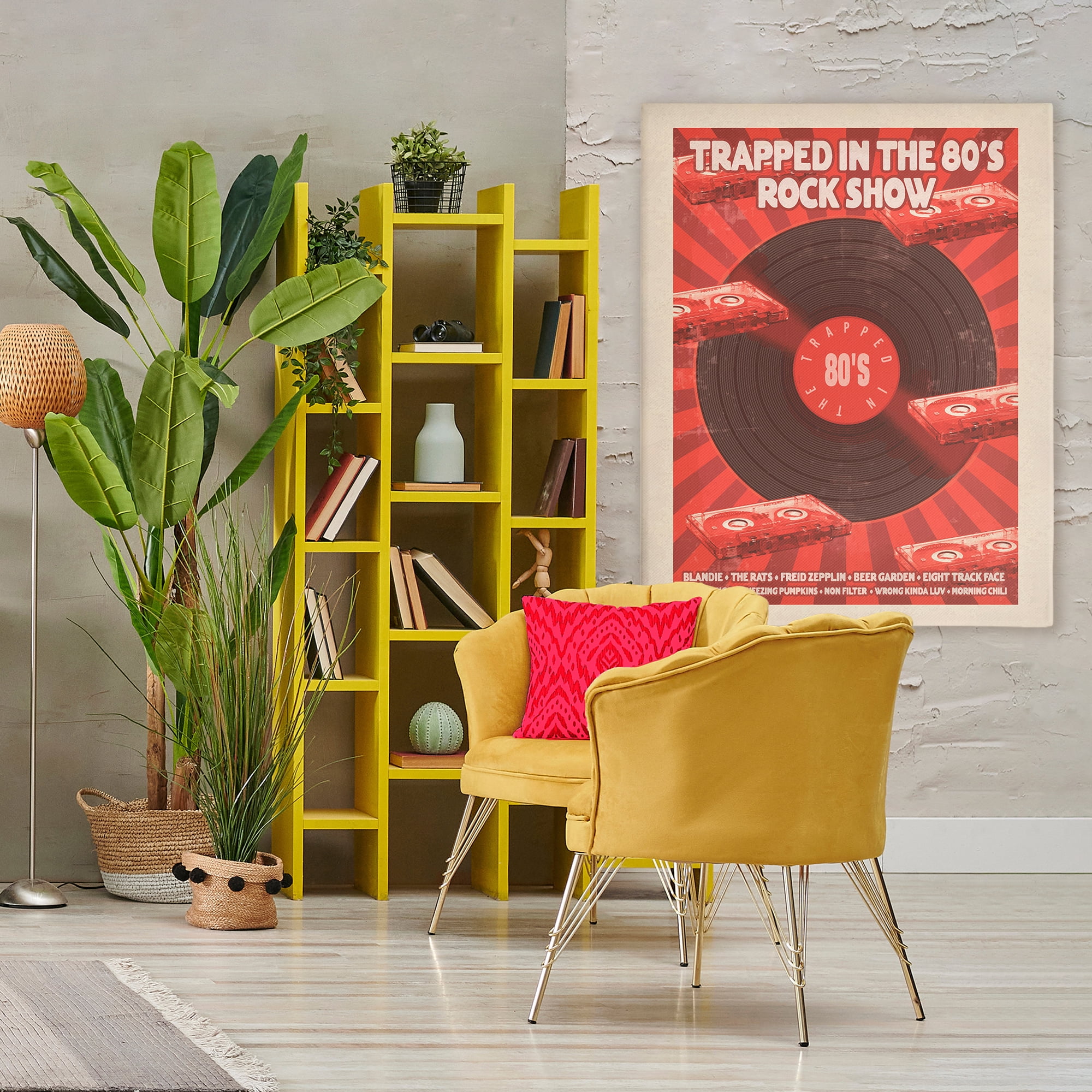 Stupell Industries Trapped in 80s Rock Show Canvas Wall Art, design by Old Red Truck