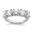 thumbnail image 1 of 925 Sterling Silver 5-stone Cubic Zirconia Ring, 1 of 2