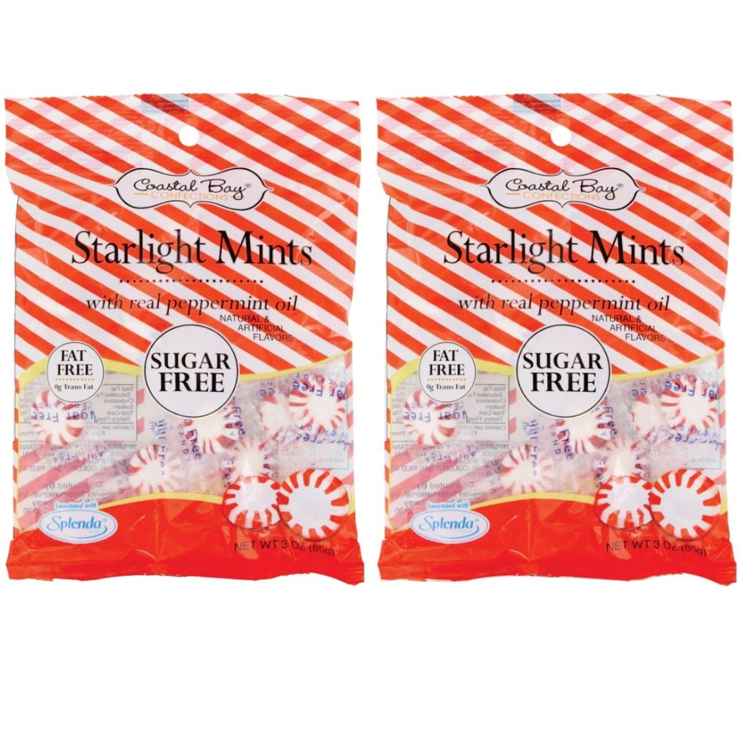 Starlight Mints Hard Candy Peppermint Flavor, 3 oz. Bag Pack of 2