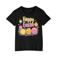 thumbnail image 4 of QTBIUQ Easter Graphic Tee for Kids Boys Girls Short Sleeve Cotton Top Happy Easter Eggs Pattern T-Shirts Casual Summer Wear for 3-10 Years, 4 of 5