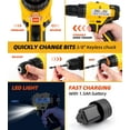 thumbnail image 6 of DOWELL 147-Piece Men's Repair Tool Set with 12V Cordless Drill & 3/8" Keyless Chuck, 6 of 7