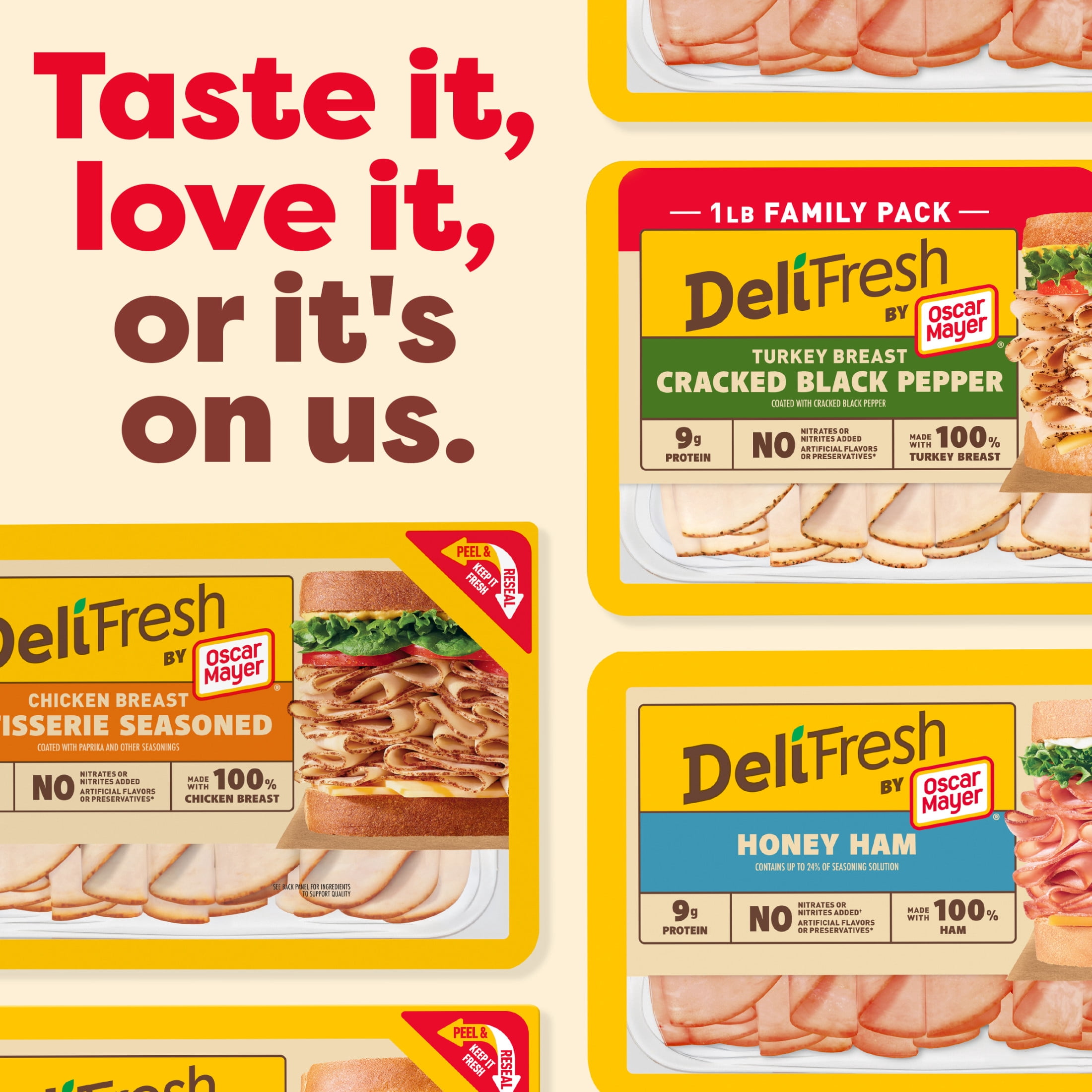 Oscar Mayer Deli Fresh Sliced Deli Meat, for Sandwiches and Easy Lunches, Black Pepper Turkey Breast, No Artificial Preservatives, 16 oz