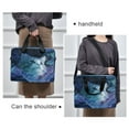 thumbnail image 6 of 16" Laptop Briefcase for Work Travel Laptop Shoulder Bag Carrying Handbag Laptop Case Cute Blue and White Cat, 6 of 8