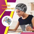 thumbnail image 3 of Women African Style Print Scarf Hat Wrap Head Hat Elastic Cotton Ethnic Headwrap, 3 of 7