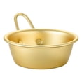 thumbnail image 4 of Cuencos de vino tradicionales coreanos Arroz crudo coreano Vino Senderismo Plato de sopa 12,5 cm 2 piezas Aluminio Amarillo Hecho en Corea, 4 of 5