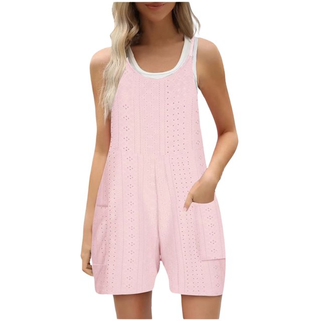 2DXuixsh Combinaison Femme Couleur Unie Mode Décontractée Bretelles Courtes Combinaison Décontractée Vêtements Femme Rd1 Taille TG