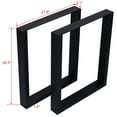 thumbnail image 7 of 2 Pcs Square Table Legs, Wide Metal Table Legs Heavy Steel Desk Legs, 7 of 7