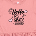 thumbnail image 4 of Inktastic Hello 1st Grade with Hearts and School Supplies Girls Toddler Dress, 4 of 5