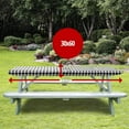 thumbnail image 5 of Sorfey Fitted Picnic Table Cover Checkered Rectangle Stretchable Tablecloth, Gray 36"x 60", 5 of 6