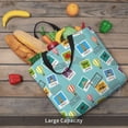 thumbnail image 5 of Honeii World Travel1 Print Tote Bag, Reusable Grocery Shopping Bag,Shoulder Bag with Inner Pocket, 5 of 7