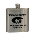 thumbnail image 1 of KuzmarK 6 oz. Stainless Steel Pocket Hip Liquor Flask - Trojans Parking Only, 1 of 1