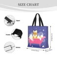 thumbnail image 3 of Wukai Dog Washes in a Pink Bath Print Reusable Grocery Bag Shopping Bags with Zipper Shoulder Shopping Handle Bag Suitable for Outdoor Convenient Daily Bag, 3 of 8