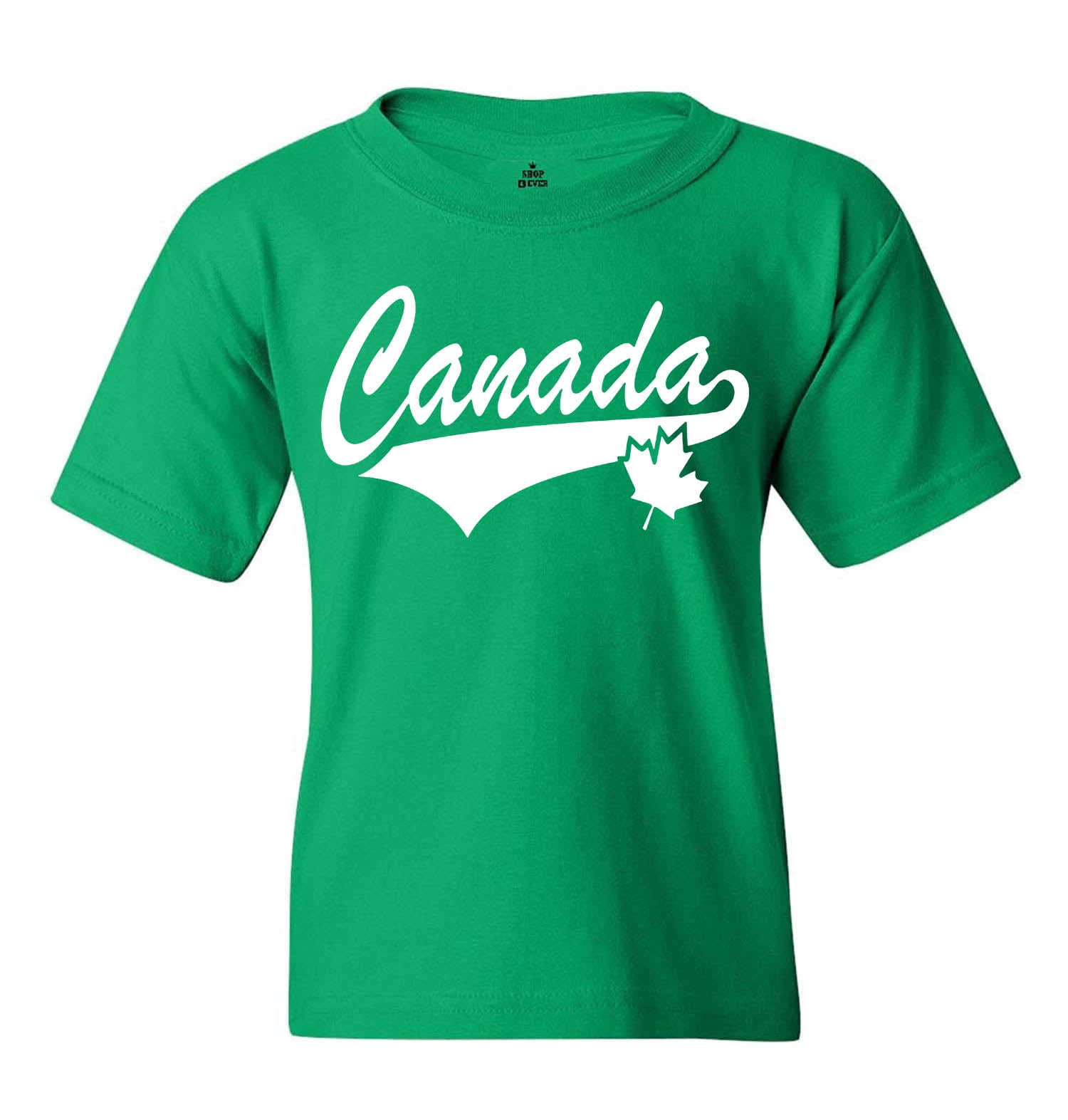 Shop4Ever Shop4Ever Youth Canada White with Leaf Proud Canadian Flag
