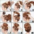 thumbnail image 4 of CUITING Hair Donut Bun Maker  2 Count Medium (3 Inch/Brown) - Easy to Use Ring Style Bun for Short and Thin Hair, 4 of 5
