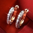 thumbnail image 5 of Fashion Crystal Earrings Women's Small Hoop Earrings Crystal Earrings Women's Earrings for Party Jewelry Gift, 5 of 6