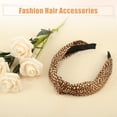 thumbnail image 7 of Leopard Headband Top Knot Cheetah Headband Knotted Headbands Elastic for Women Caramel Colour, 7 of 7