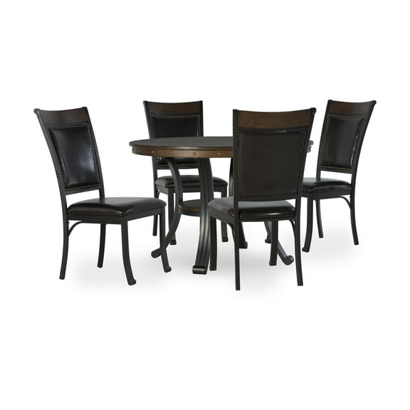 Powell Holloway 5-Piece Dining Set, 30" Table Height, Seats 4, Rustic Umber