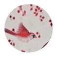 thumbnail image 4 of HAOXIT Cardinal Birds Round Tablecloth Christmas Table Cloth Cover Washable Polyester Dining Decorative for Home Party Wedding Picnic 31-35, 4 of 8