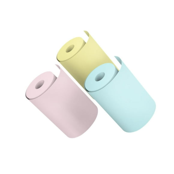 Papel de impresora Etiqueta adhesiva imprimible 25x57 mm Papel de impresión portátil antiarañazos para Color pegajoso 3pcs