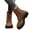 Khaki, variant on Boots for Women Casual Warm Non Slip Fashion Lace-up Comfortable Mid Top Boots Versatile Platform Round Toe Side Zipper Outdoor Dress Shoes