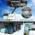 thumbnail image 5 of Rearview Mirror Phone Holder for Car, 360° Rotating Rear View Mirror Phone Mount with Adjustable Arm Length, Multifunctional Phone and GPS Holder Universal Car Phone Holder for All Smartphones, 5 of 5