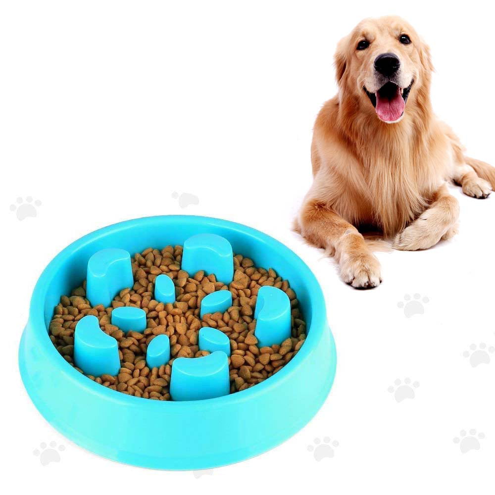 Indigestion and Obesity Slow Feeder Cat Bowl,Melamine Fun Interactive Feeder Bloat Stop Puzzle Cat Bowl Preventing Feeder Anti Gulping Healthy Eating Diet Pet Dog Slow Feeding Bowls Against Bloat