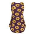 thumbnail image 1 of Mode Femmes Sans Manches Tournesol Impression Couleur Bloc Réservoir T-Shirt Top, 1 of 5