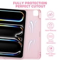 thumbnail image 3 of Funda con teclado GOKOCO para iPad Pro 11 2024 con soporte para lápices, color rosa, 3 of 7
