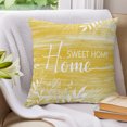 thumbnail image 3 of Pillow Covers 18x18 Set of 2, Vintage Mustard Yellow Throw Pillow Covers Decorative Couch Cushion Cover, Farmhouse Florals Leaf Coastal Sweet Home Microfiber Soft Pillowcases for Bedroom Living Room, 3 of 9