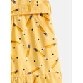 thumbnail image 3 of Parker Rose Girls Button Front Tie Waist Dress with Puff Sleeves, Sizes 4-18, 3 of 3