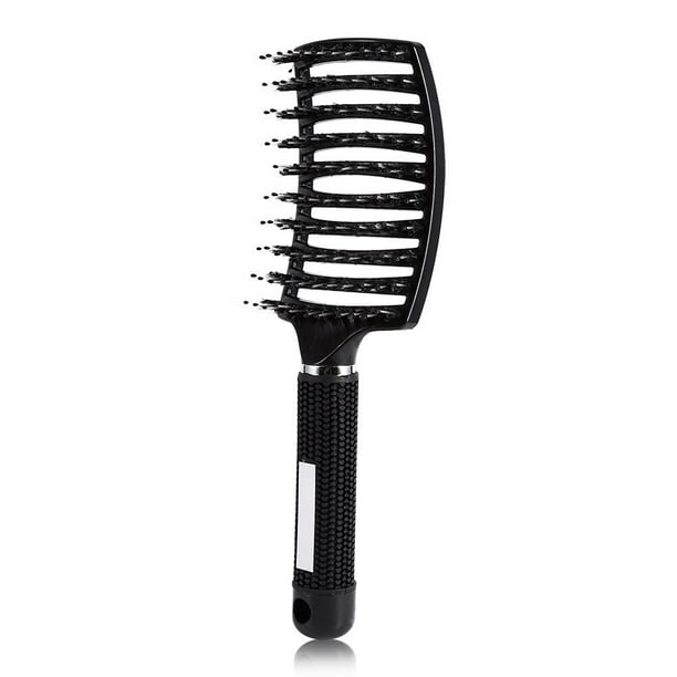 Cepillo de Ventilación Ecomeon Peine de Pelo Curvo Ventilado Negro Rojo Blanco 24 x 7,3 cm