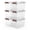 7qt - 6 pack, variant on 6-packr 7 Quart StorLatch Box/b Plastic Stackable Latching Box With Brown Handle And Lid Multi-purpose 7 Litre