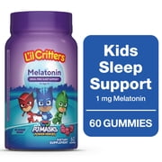 (3 pack) Lil Critters PJ Masks Melatonin Gummy Supplements, Supports Sleep, 60 Gummy Vitamins