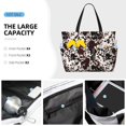 thumbnail image 3 of Xecao Cow Skin for versatile beach bag for women includes zipper pockets and waterproof material, ideal for vacations and adventures., 3 of 7