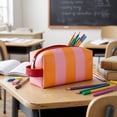 thumbnail image 2 of Pen+Gear Striped Pencil Pouch, Pink, 2 of 5