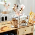 thumbnail image 6 of Gray White Plaids Gingerbread House Christmas Translucent Plastic Cans Storage Canisters with Lid Set of 4, 6 of 7