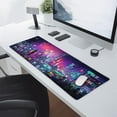 thumbnail image 6 of Retro Japanese Anime Gaming Mouse Pad XL Cool Dark Purple Red Vaporwave City Extended Large Desk Mat Big Mousepad Non-Slip Rubber Base Stitched Edge Long Desk Pad for Desktop Computer,31.5×11.8 in, 6 of 6