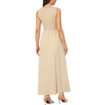 thumbnail image 3 of INSPIRE CHIC Sleeveless Maxi Dress for Women's Patchwork A-Line Crew Neck Stretchy Casual Tank Dress XS Beige, 3 of 6