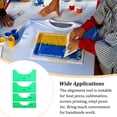 thumbnail image 4 of Scienceny Juego de 4 reglas de alineación de camisetas, plantilla de guía, gráfico de moda, ubicación de medición para costura de niños Medidores de medidas dimensionales verde, 4 of 6