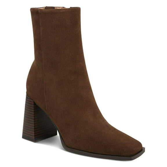 Sam Edelman Womens Ivette Suede Square Toe Ankle Boots