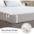 thumbnail image 5 of Simple&Opulence 100% Linen Sheet Set-Pure Linen Bedding Sheet-4 Pieces (1 Flat Sheet,1 Fitted Sheet,2 Pillowcase)-Embroidery Collection,Soft & Cozy,Cooling Bedding- King Size, White, 5 of 9