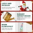 thumbnail image 4 of Christmas Solar Kettle Lights Garden Lawn Decorative, Solar Powered Santa Watering Can Ground Lamp, Outdoor Lighted Holiday Displays, Xmas Decor, 4 of 8
