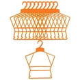thumbnail image 1 of 10 Pieces Children Coat Hangers Clothes Drying Rack Infants Space Saving Garment Orange, 1 of 5