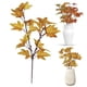 thumbnail image 2 of ZOELNIC - Paquete de 4 ramas artificiales de arce con hojas de otoño falsas, plantas para decoración de exteriores, hogar y Acción de Gracias, color amarillo, 2 of 4