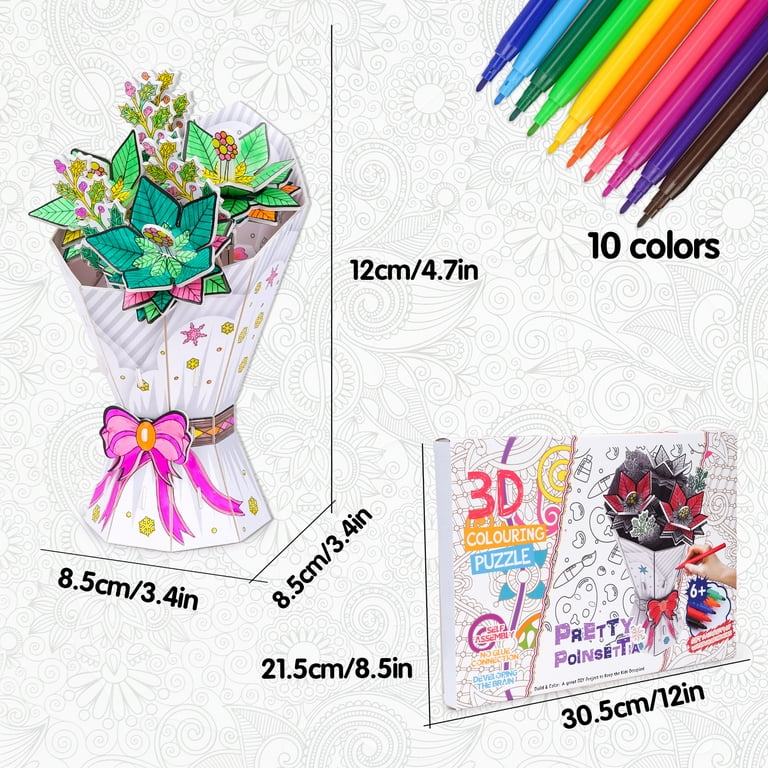 Dream Fun Art and Crafts for Girls Kids, Girls Toy Age 4 5 6 7 8 3D Coloring  Puzzle Set for Kids Painting Kit for 9-12 Year Old Girl Boys Art Supplies