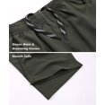 thumbnail image 4 of Pantalones capri para hombre de secado rápido 3/4 pantalones cortos por debajo de la rodilla pantalones cortos para acampar al aire libre con bolsillos con cremallera, 2XL Sailing Electrónica, 4 of 5