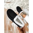 thumbnail image 6 of Difumos Winter Shoes for Women Ladies Wide Width Warm Boat Shoes Casual Extra Wide Slip On Loafers Size 9 Black (plush lined) 6.5, 6 of 6
