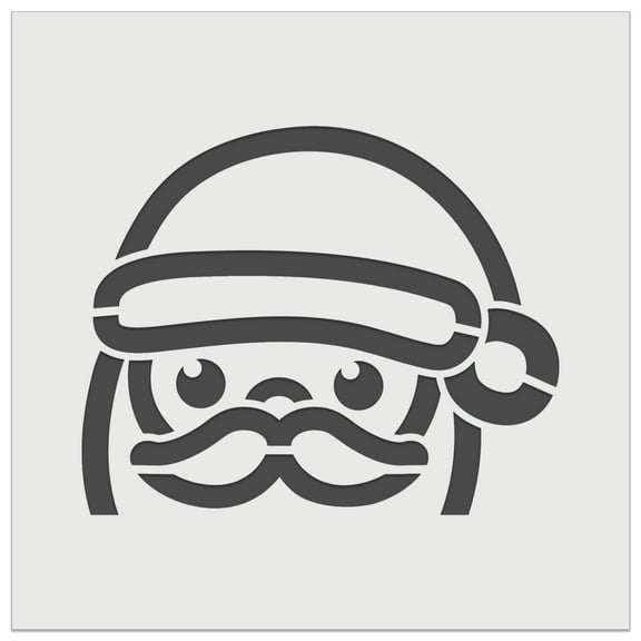 Peeking Santa Christmas DIY Cookie Wall Craft Stencil - 5.5 Inch