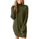 thumbnail image 2 of Vestido de mujer de manga larga con cuello redondo y jersey de punto para mujer, 2 of 6