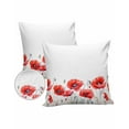 thumbnail image 6 of Outdoor Pillow Covers Throws Pastoral Red Poppy Flower,Waterproof Pillow Cases Pack of 2 Watercolor Blooming Floral on White,Durable Cushion Cover Pillowcase for Patio Balcony Couch Garden, 6 of 7